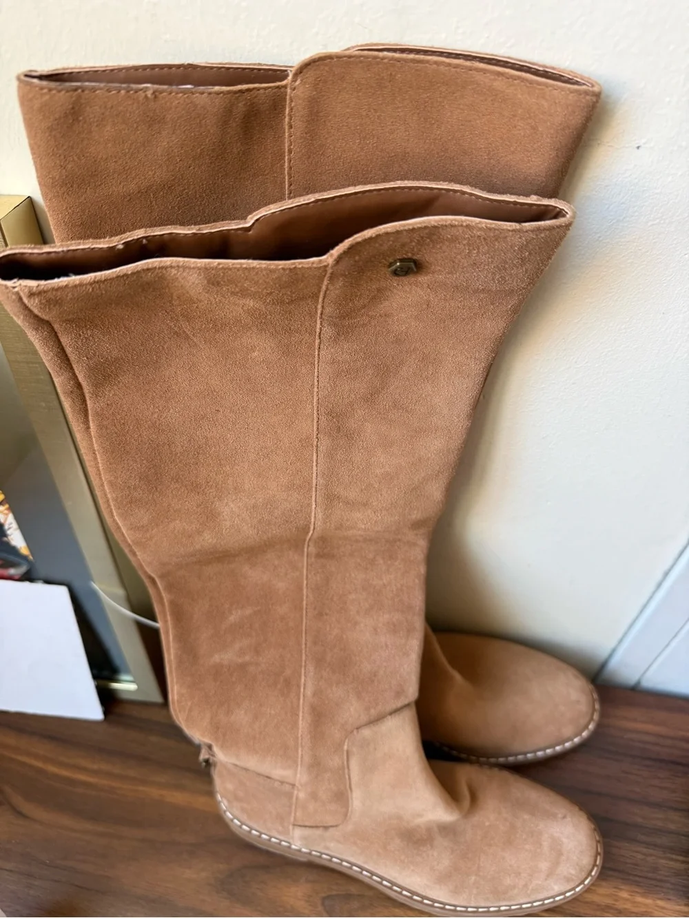 Cole Haan Greenwich Waterproof Tall Knee High Suede Riding Boots size 6 1/2 b